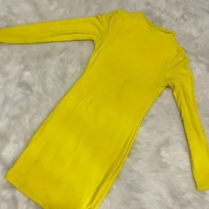 Bodycon Neon Yellow Mini Dress